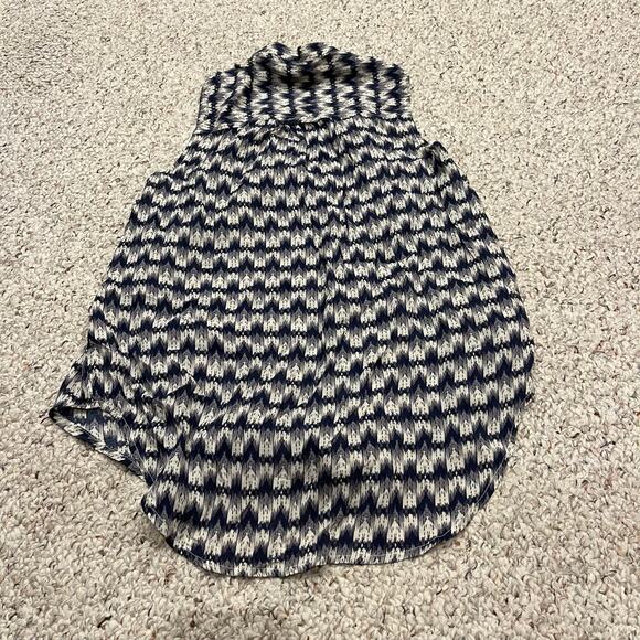 Maeve Anthropologie Sleeveless Button Front Blouse Sz S Abstract Artsy Career - Picture 4 of 6